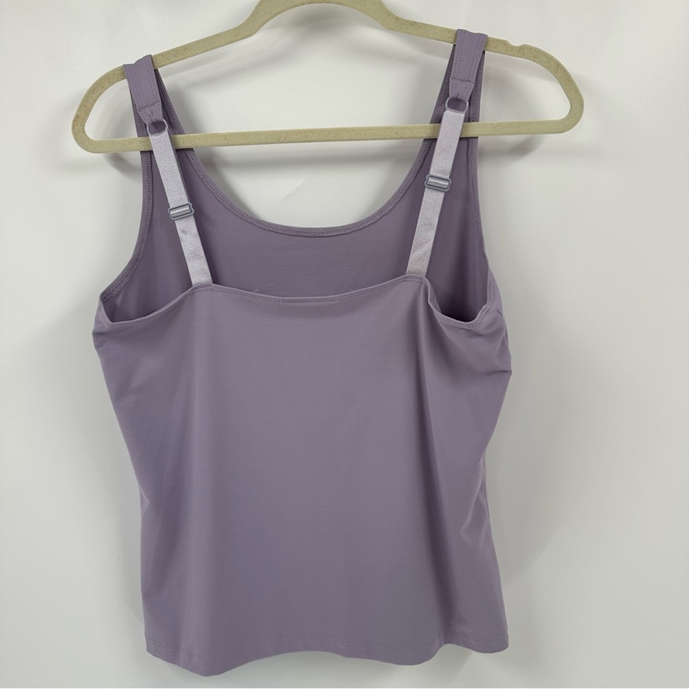 CHICO'S Sleeveless Tank Top Lilac Nylon Spandex Stretch Chico's 1 / US M Adj. - Picture 2 of 7
